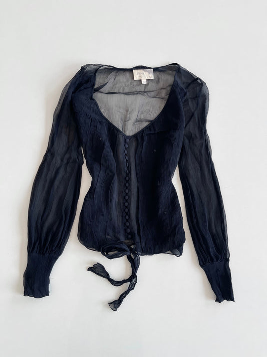 Elizabeth and James 100% Silk Sheer Top-Bust 38