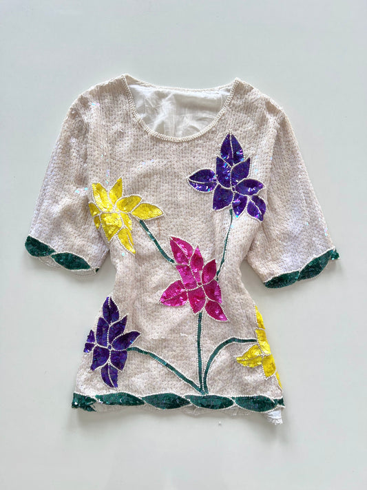 Vintage Sequin Top-Bust 40