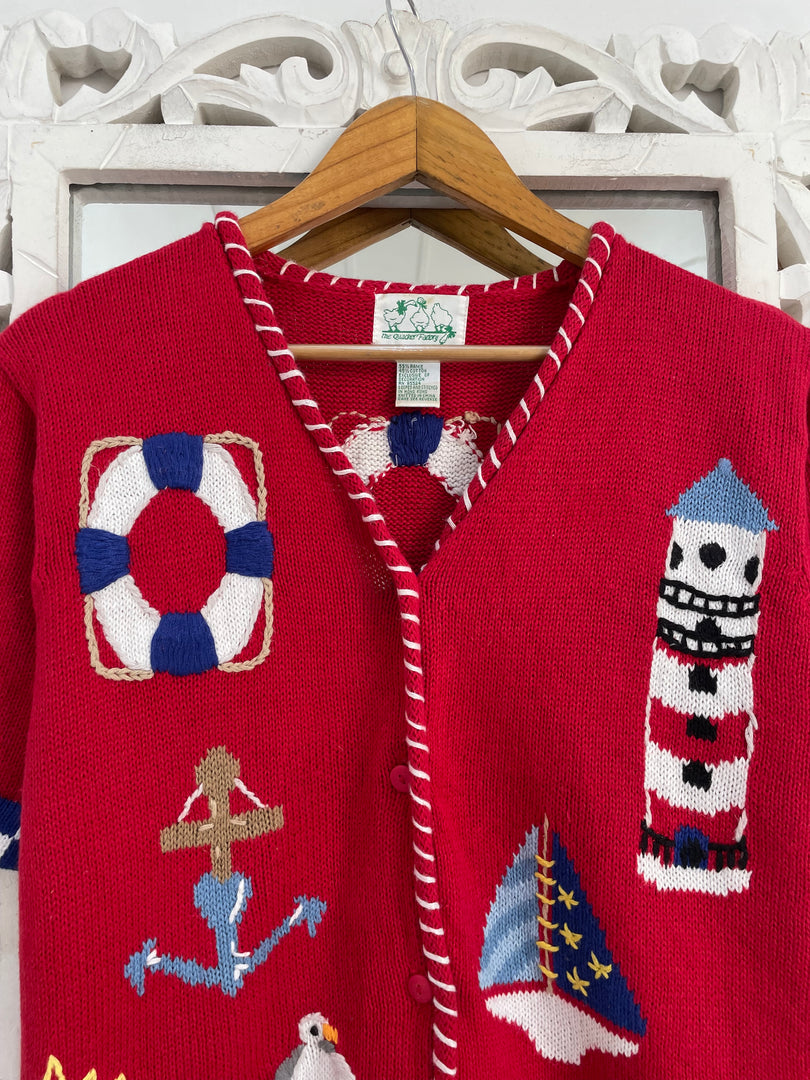 The Quacker Factory Christmas Sweater Vest-Bust 42