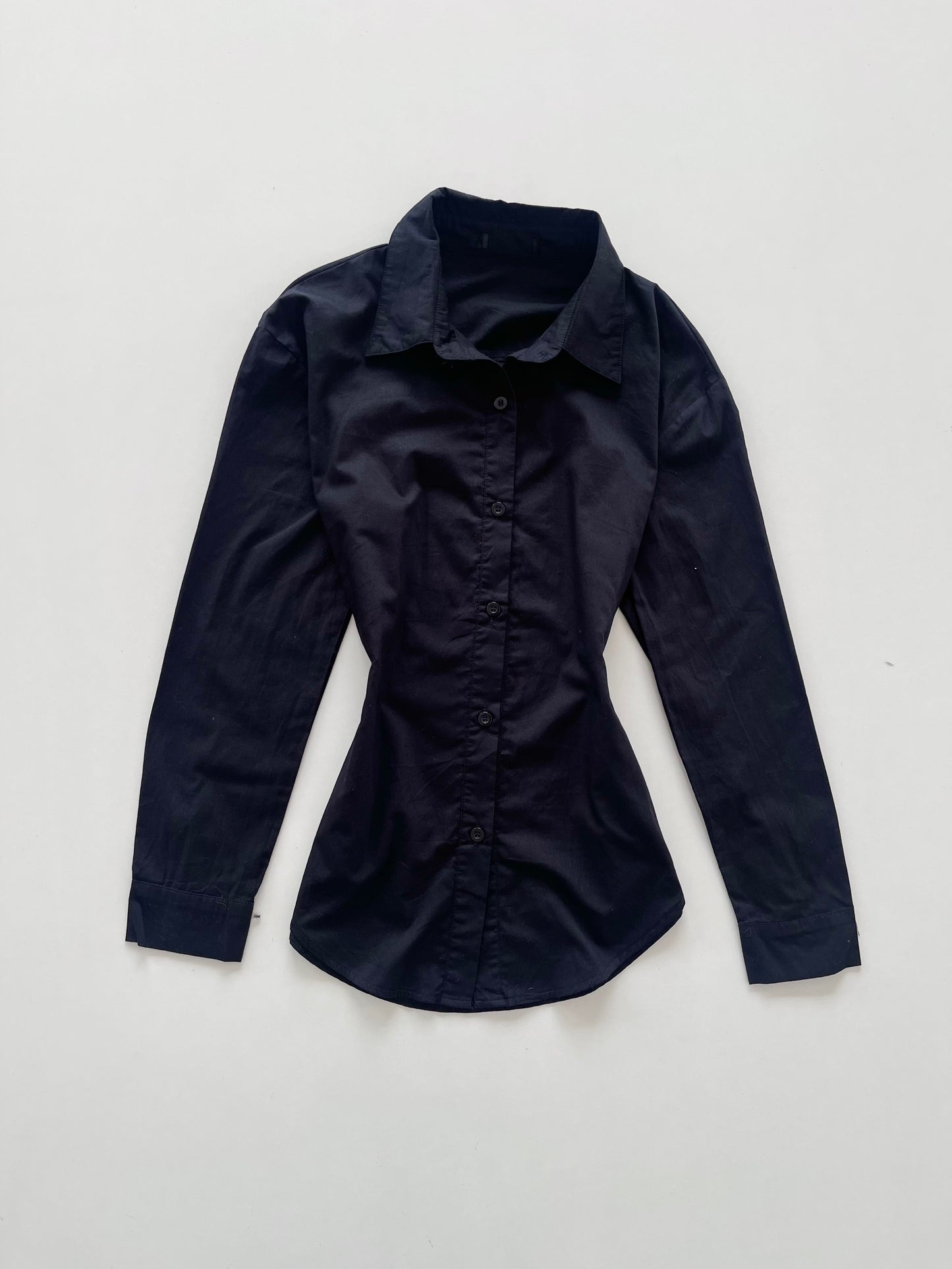 Black Cotton Shirt-Bust 38