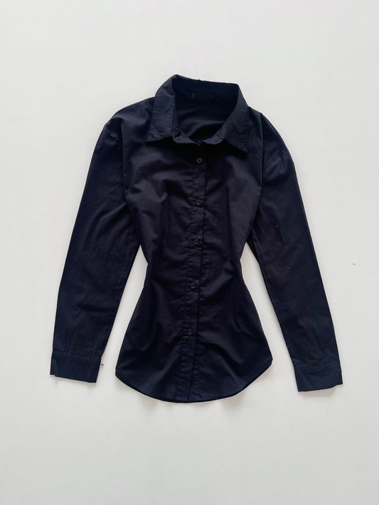 Black Cotton Shirt-Bust 38