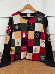 Christopher & Banks Embroidered Christmas Sweater-Bust 38