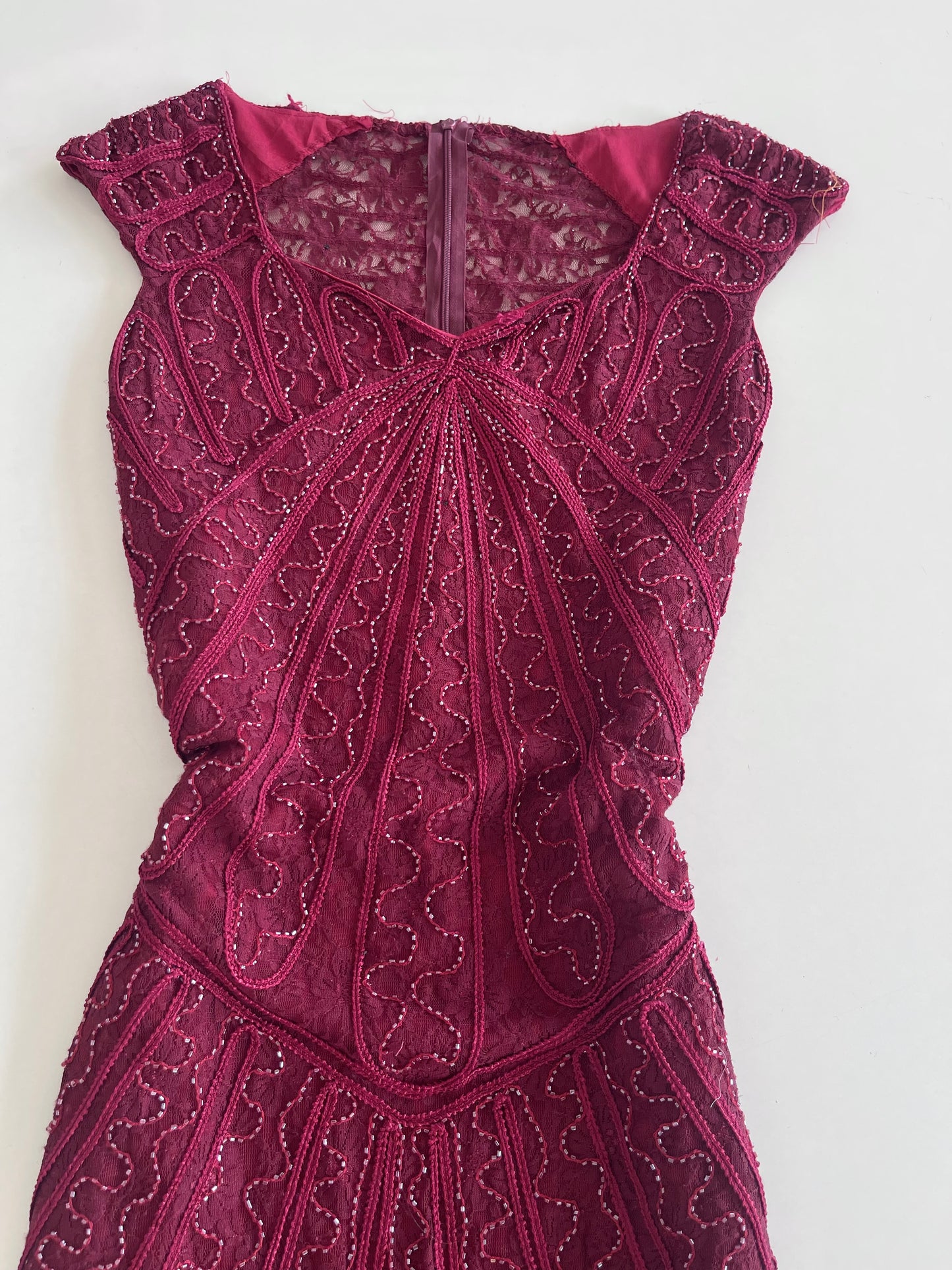Heavily Hand Embroidered Vintage Dress-Bust 42 to 44