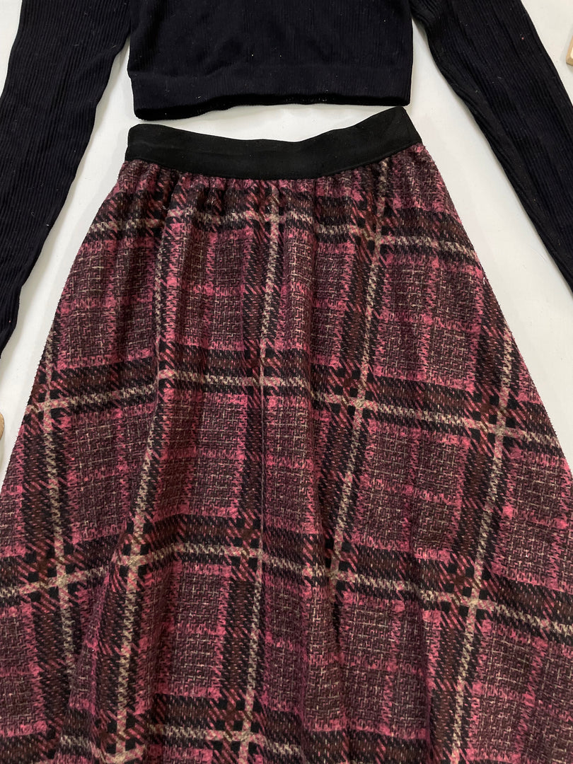 Vintage Warm Tweed Skirt-Waist 28 to 32