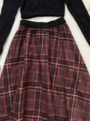 Vintage Warm Tweed Skirt-Waist 28 to 32