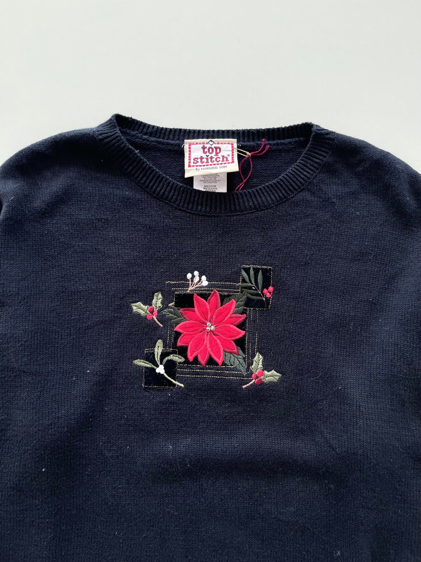 Top Stitch Vintage Embroidered Sweater-Bust 50