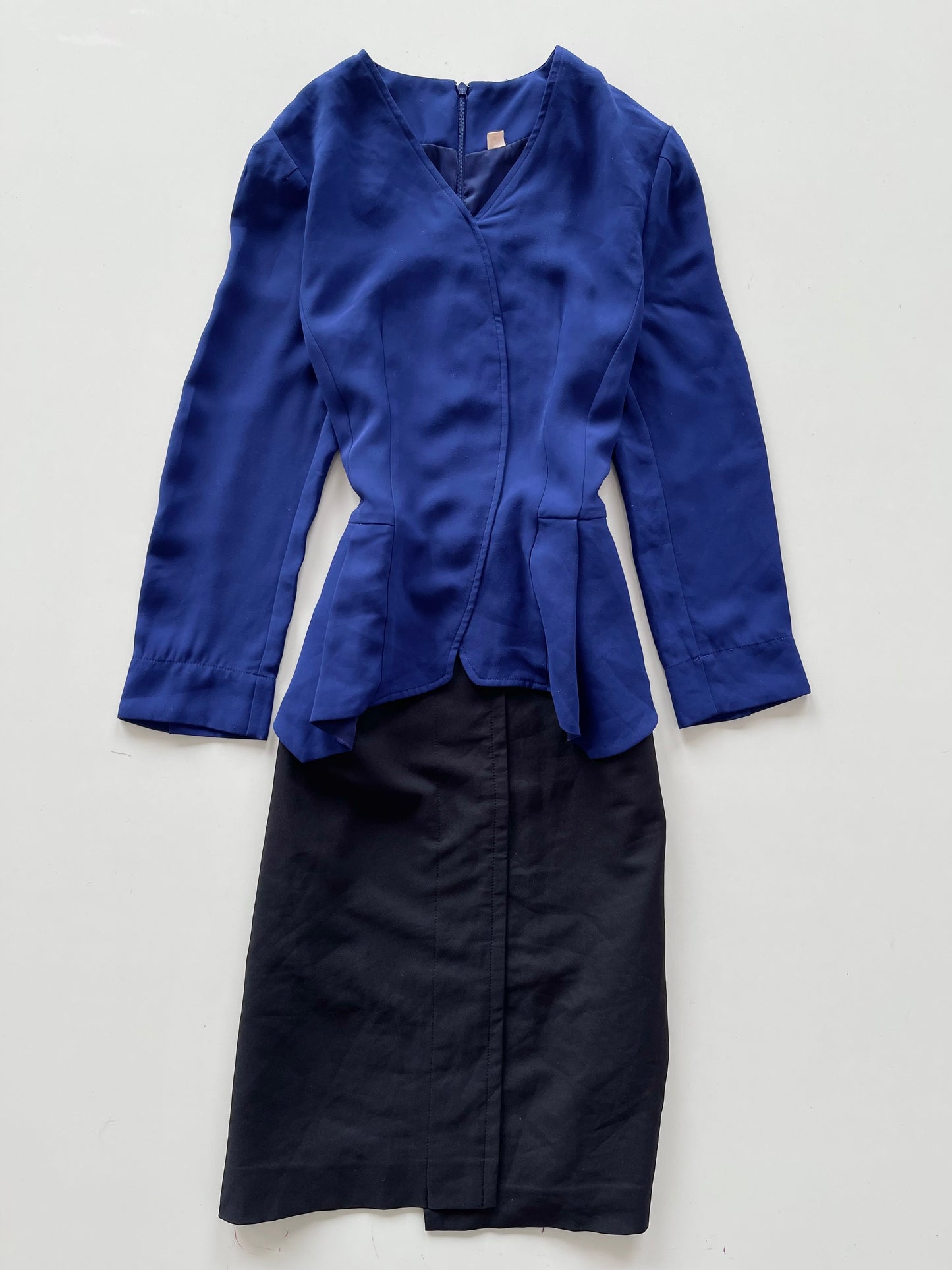 Blue & Black Vintage Dress-Bust 36