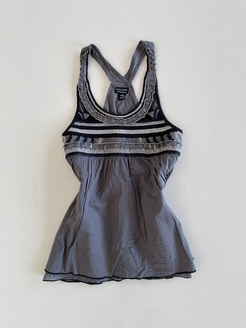 Vintage Embroidered Eight2nine Cotton Top-Bust 32