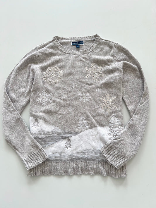 Karen Scott Embroidered Christmas Sweater-Bust 40