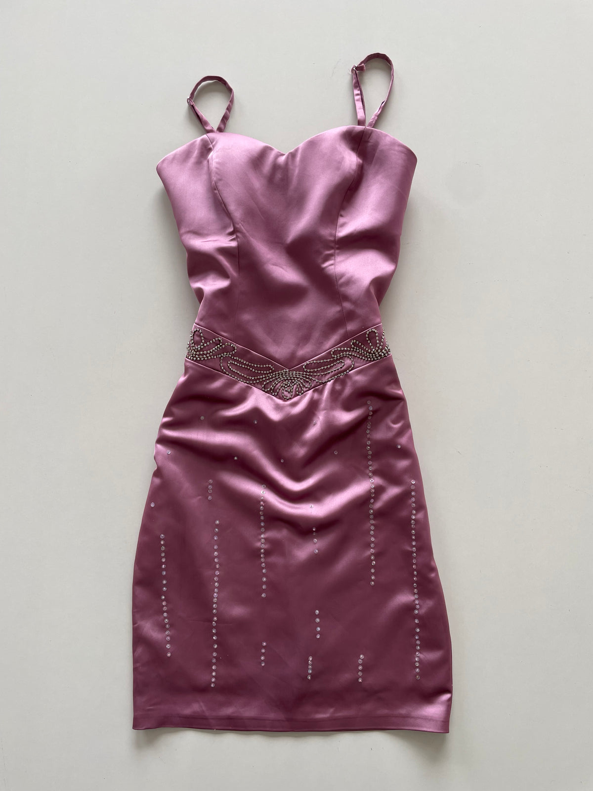 Satin Sequin Dress-Bust 30