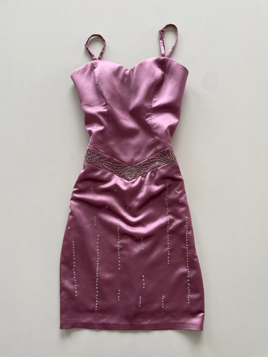 Satin Sequin Dress-Bust 30
