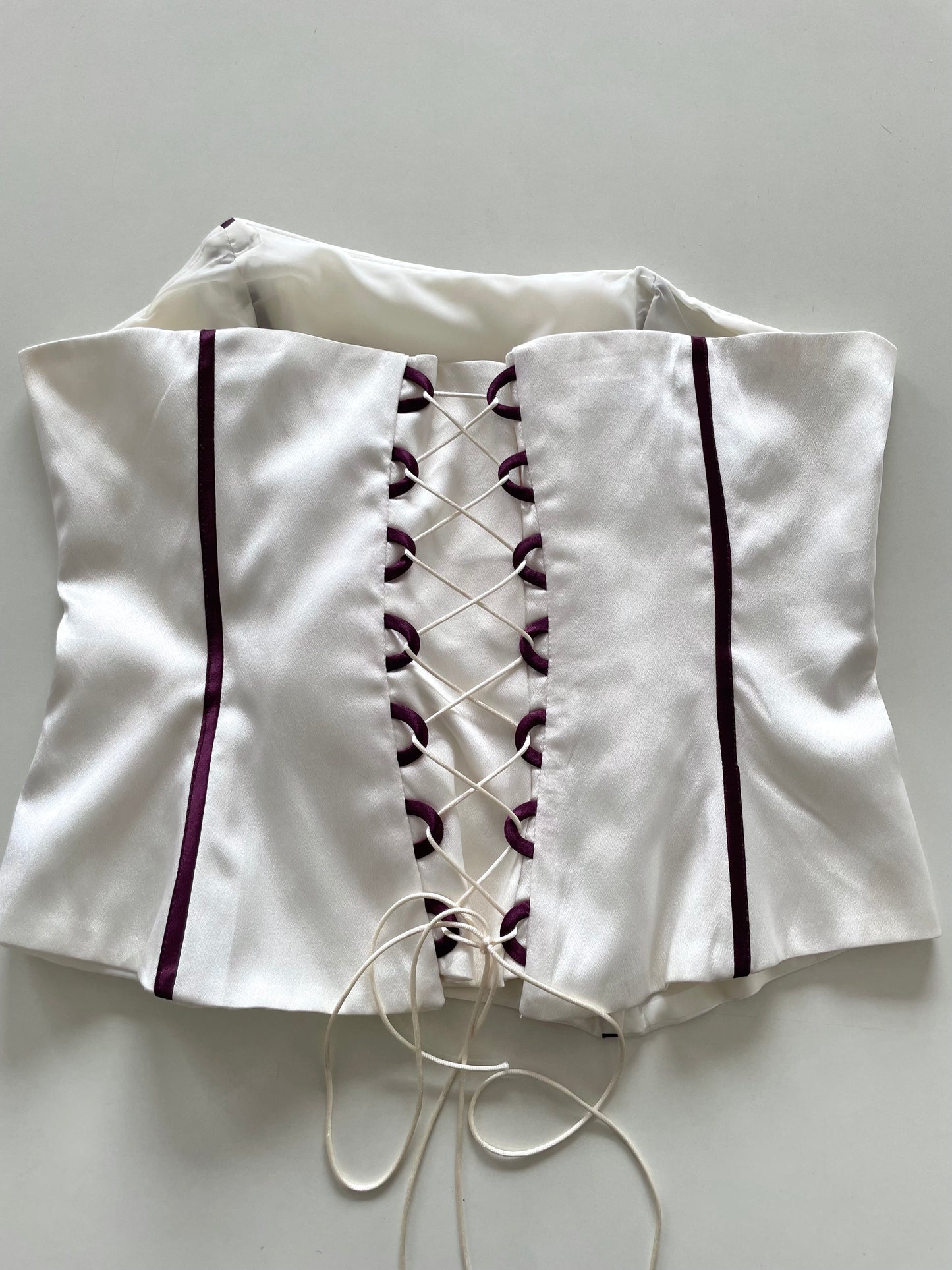 Fokus 100% Seide Silk Embroidered Corset Vintage Top-Bust 36