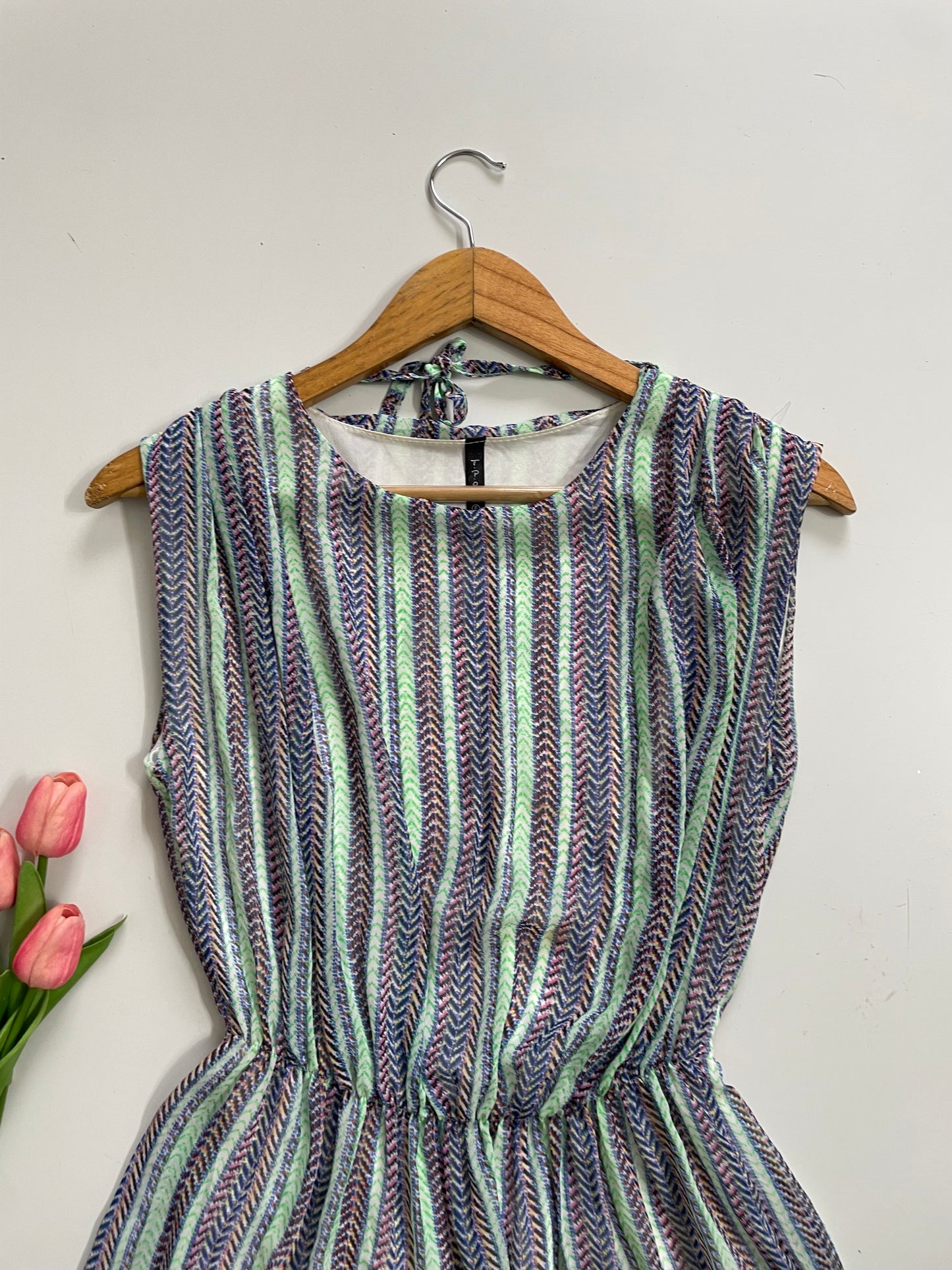 MULTICOLOUR STRIPED DRESS - BUST 38