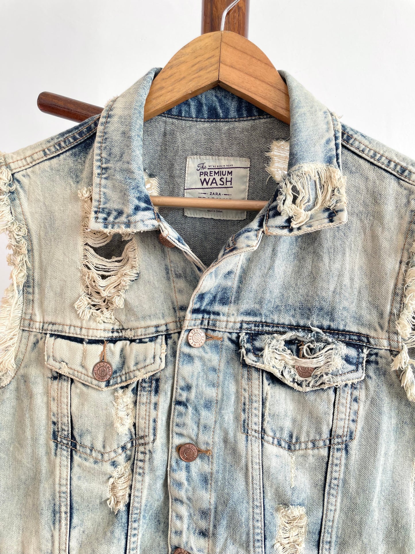 Zara Denim Vest-Chest 36