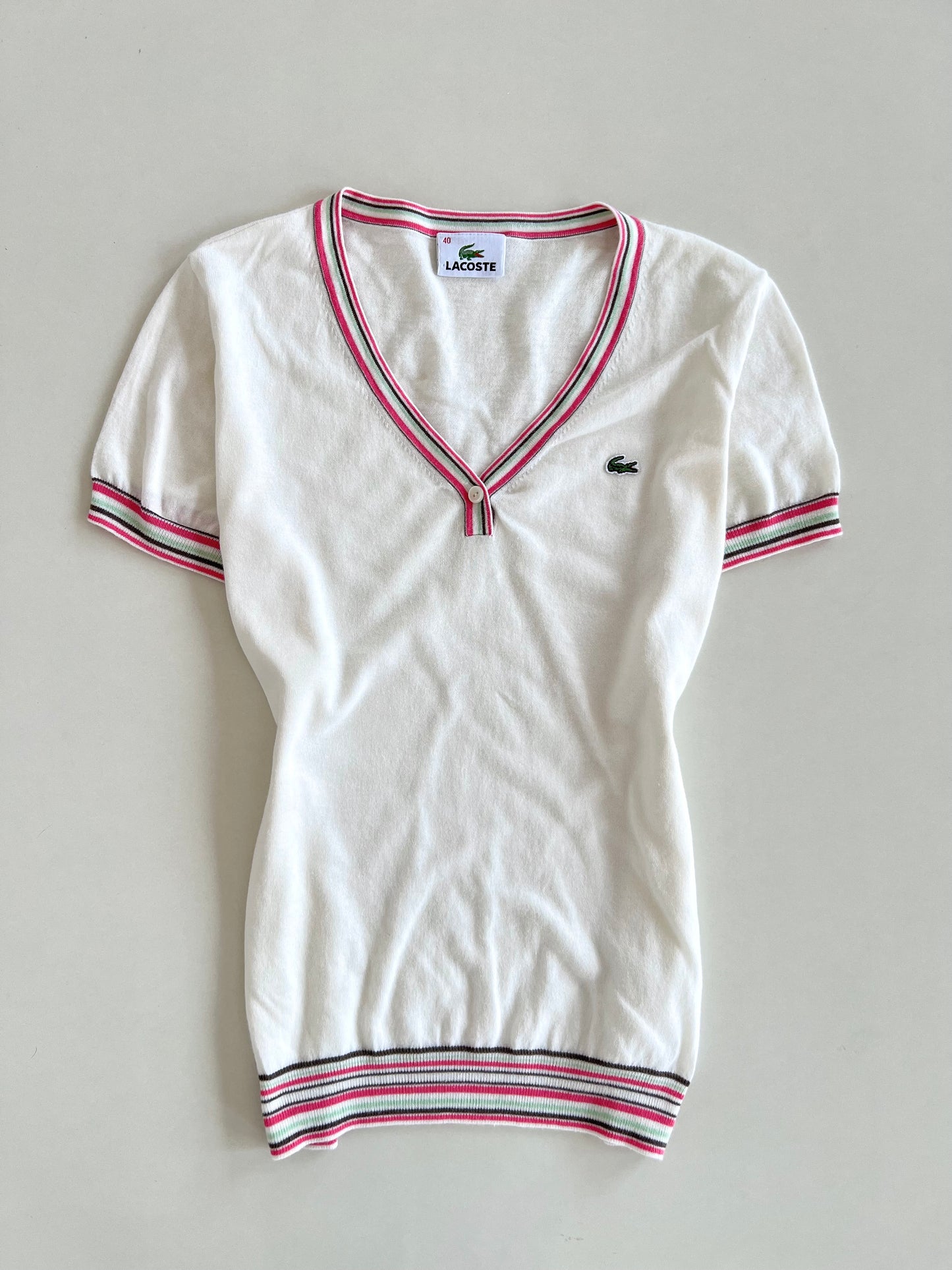 Lacoste Vintage T-Shirt-Bust 32 to 34