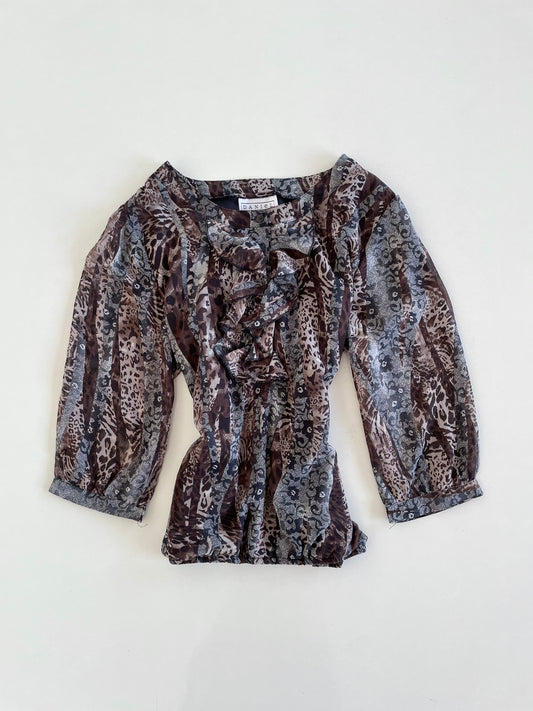 Daniel Laurent Vintage Ruffle Top-Bust 42