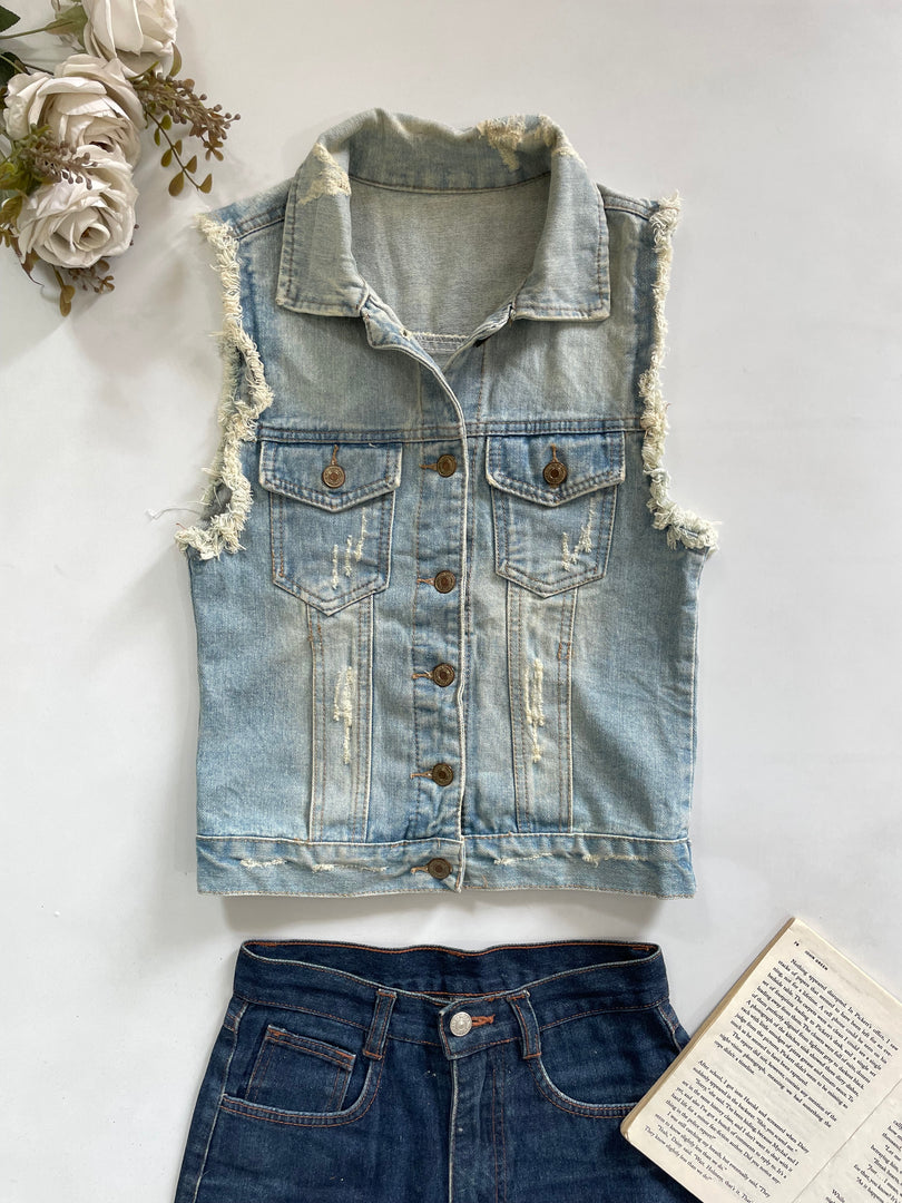 Denim Vest-Bust 30