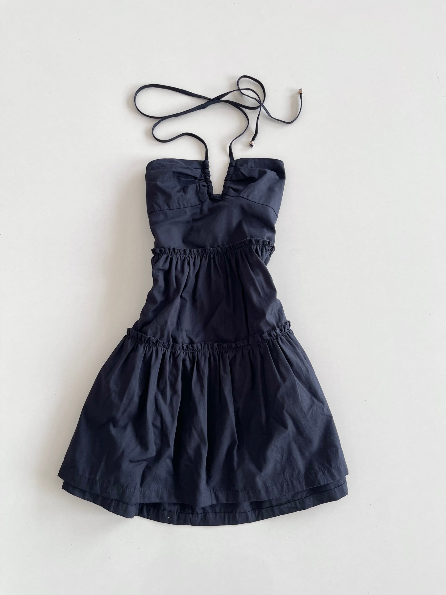 Halter Neck Black Dress-Bust 32