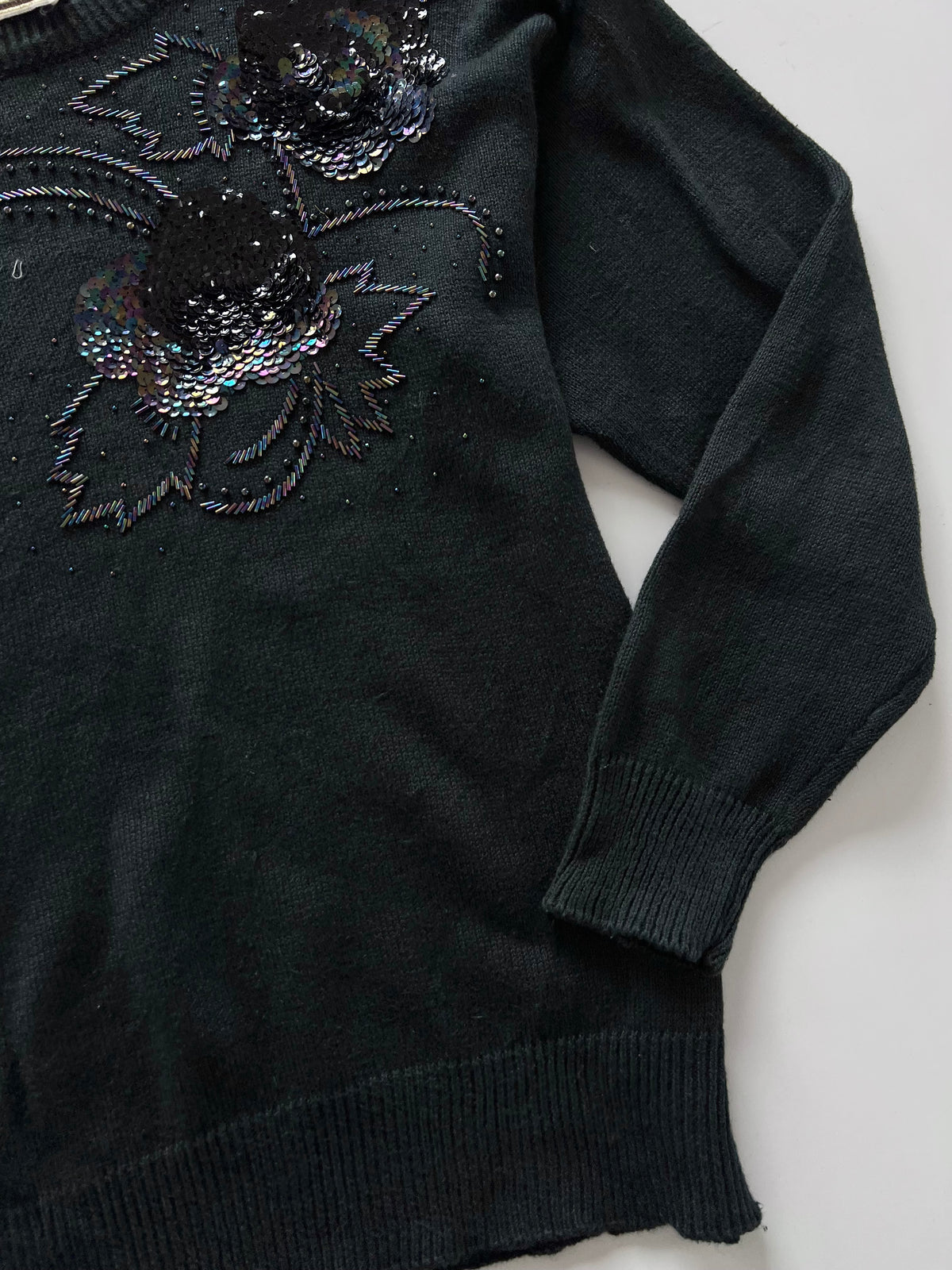 Anytime Glitz Hand Embroidered Sweater-Bust 40