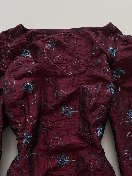 Embroidered Vintage Top-Bust 40
