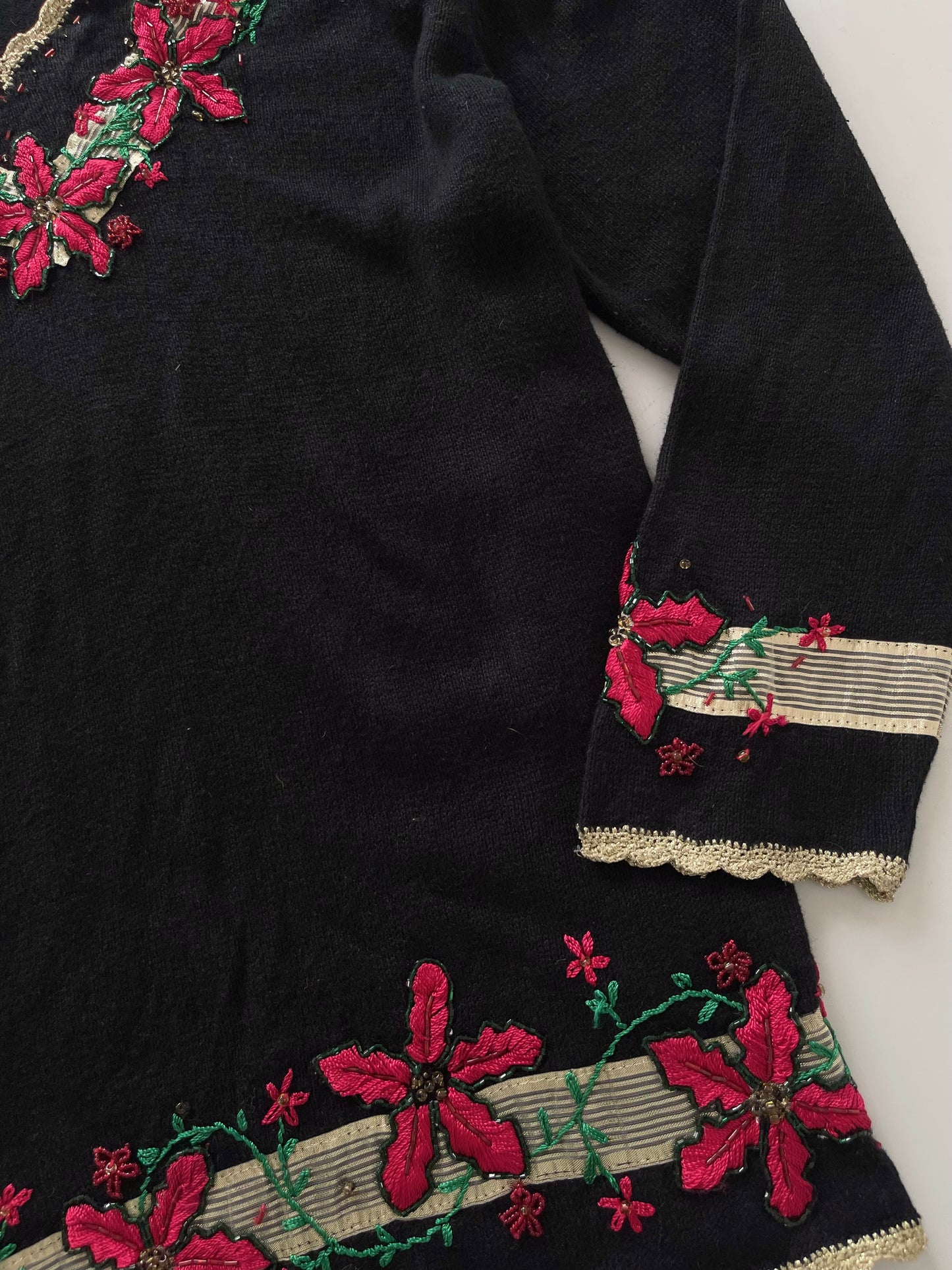 Studio Joy Embroidered Vintage Sweater-Bust 58