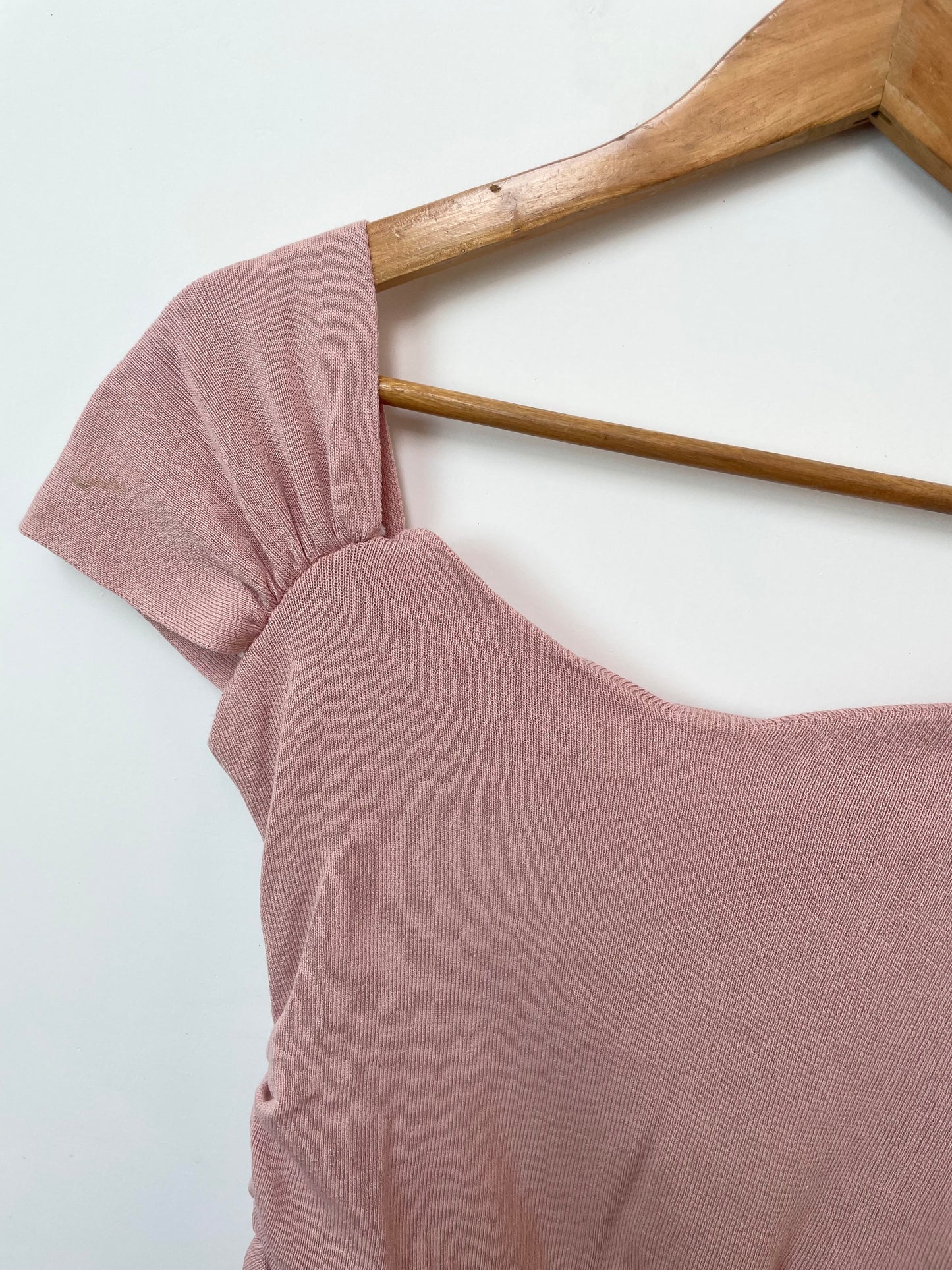 Blush Ribbed Top-Bust 34 to 38