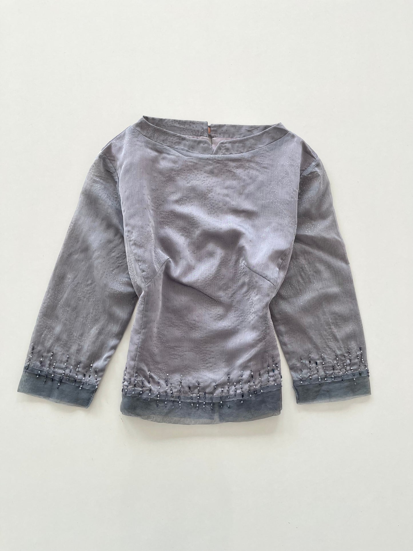 Ja Louse Organza Embroidered Top-Bust 34