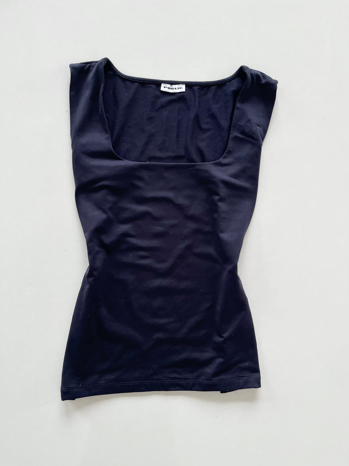 Public Square Neck Black Top-Bust 36 to 38
