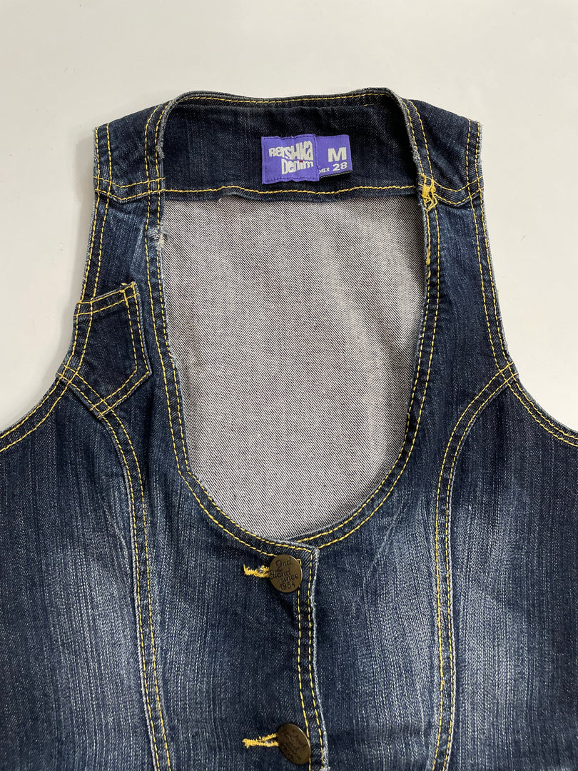 Vintage Denim Waistcoat-Bust 30