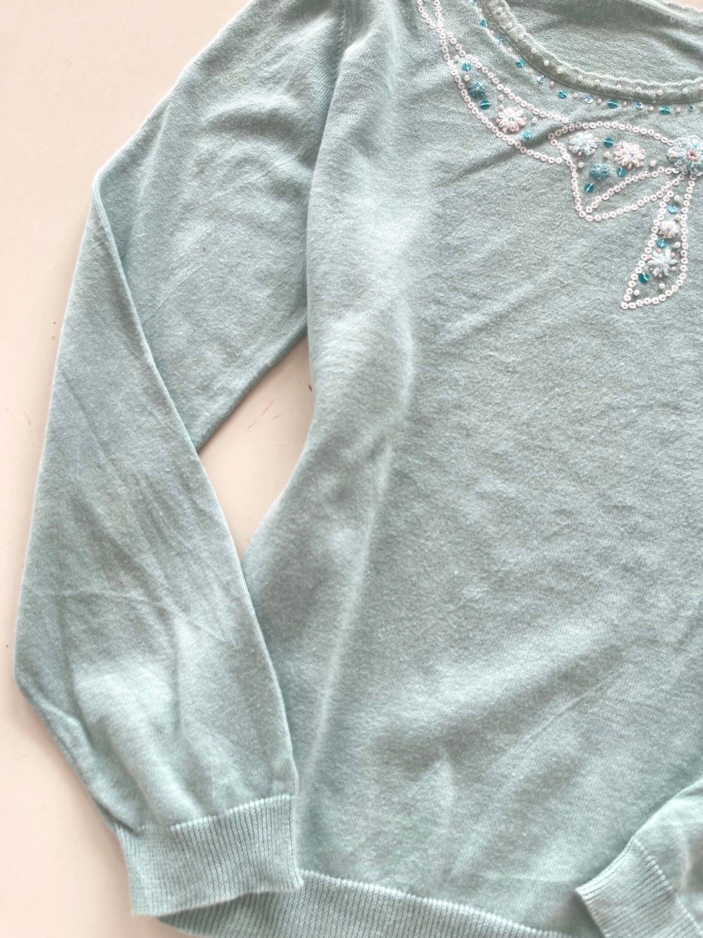 Embroidered Sweater-Bust 40