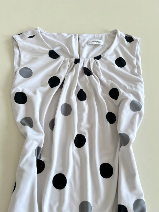 Calvin Klein Polka Dot Top-Bust 40