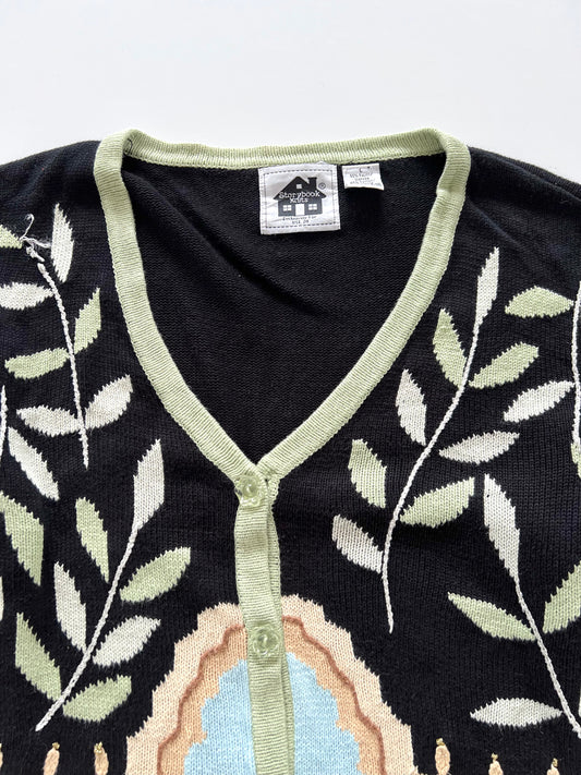 RARE Storybook Knits Embroidered Sweater-Bust 52