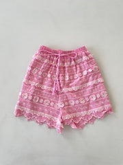 Cotton Embroidered Shorts-Waist 26 to 30