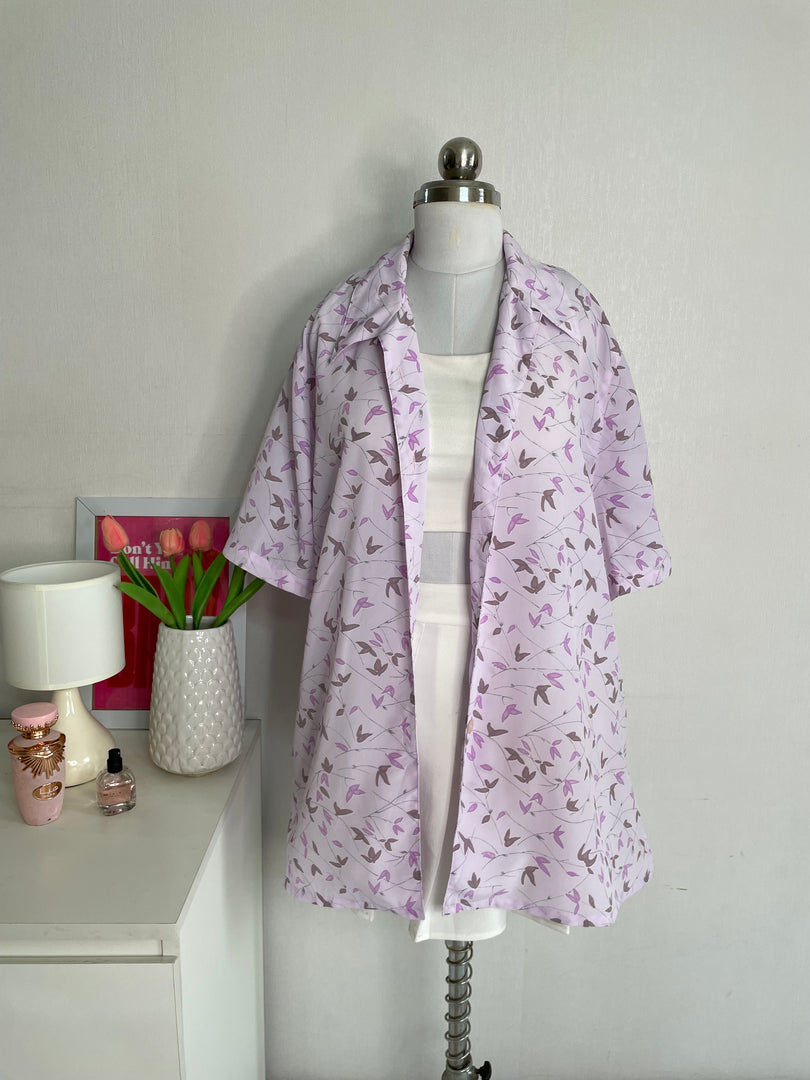 LILAC FLORAL SHIRT - BUST 48