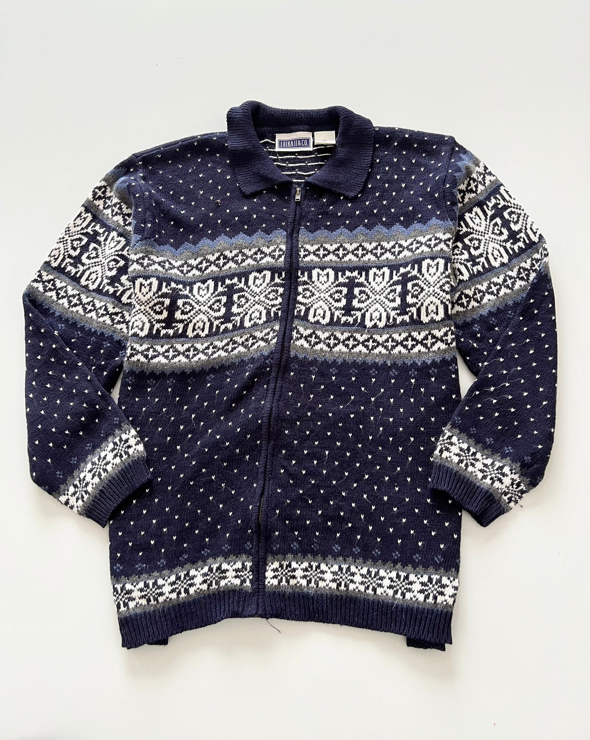 Erika Christmas Zip Up Sweater-Bust 48