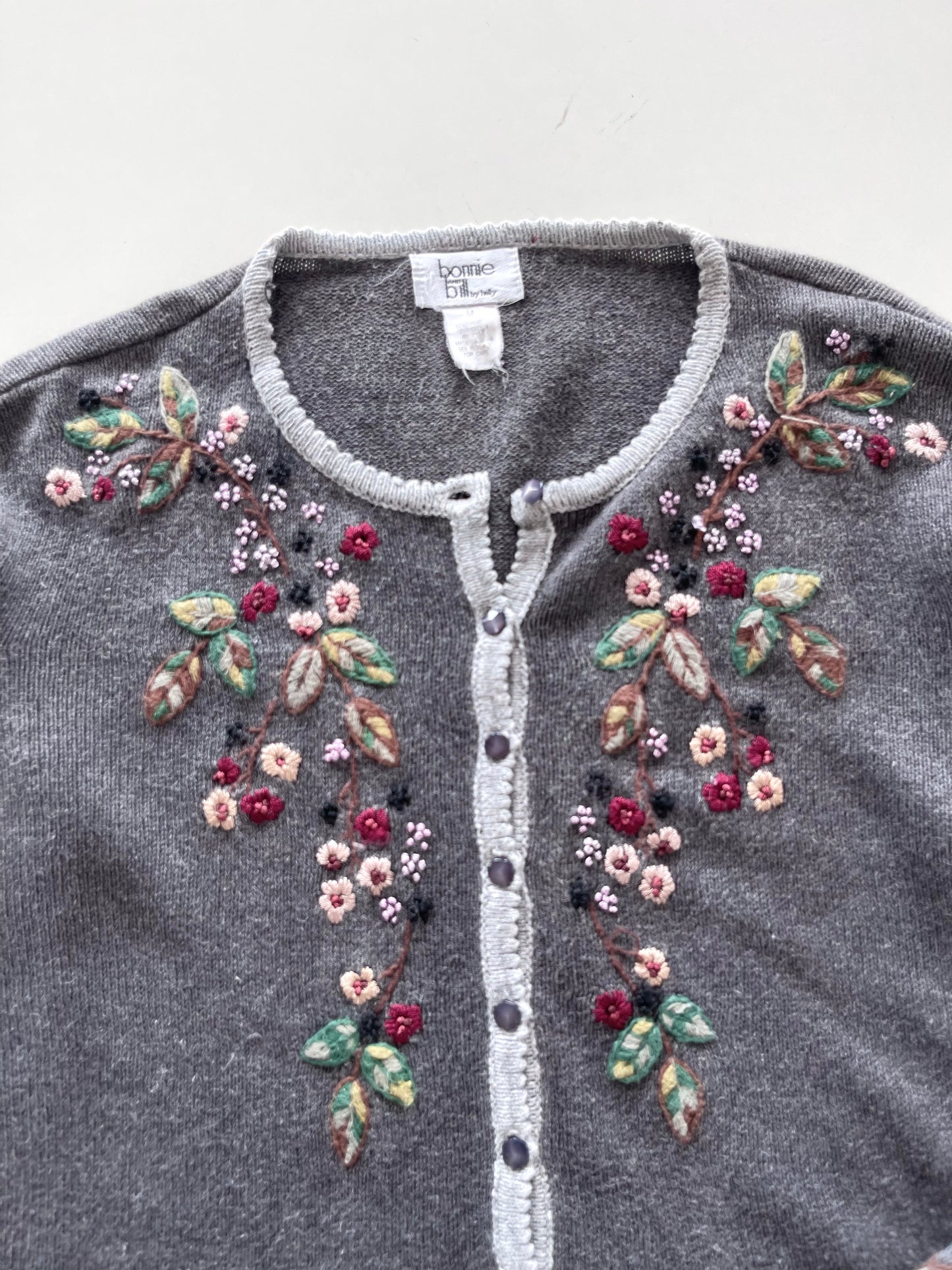 Bonnie And Bill Embroidered Vintage Cardigan-Bust 42