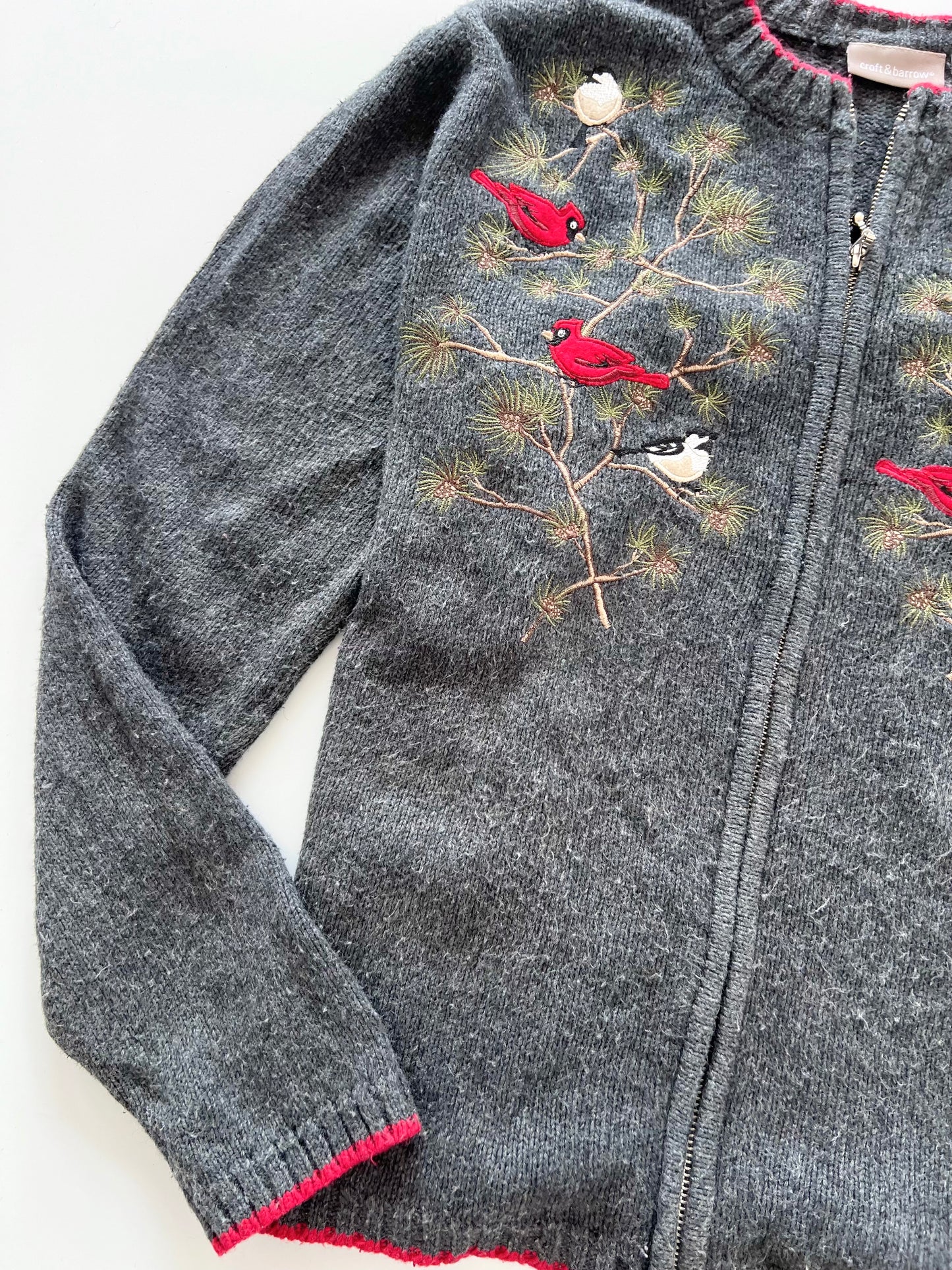 Croft&Barrow Embroidered Zipper-Bust 50