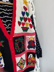 Talbots Embroidered Christmas Sweater-Bust 40