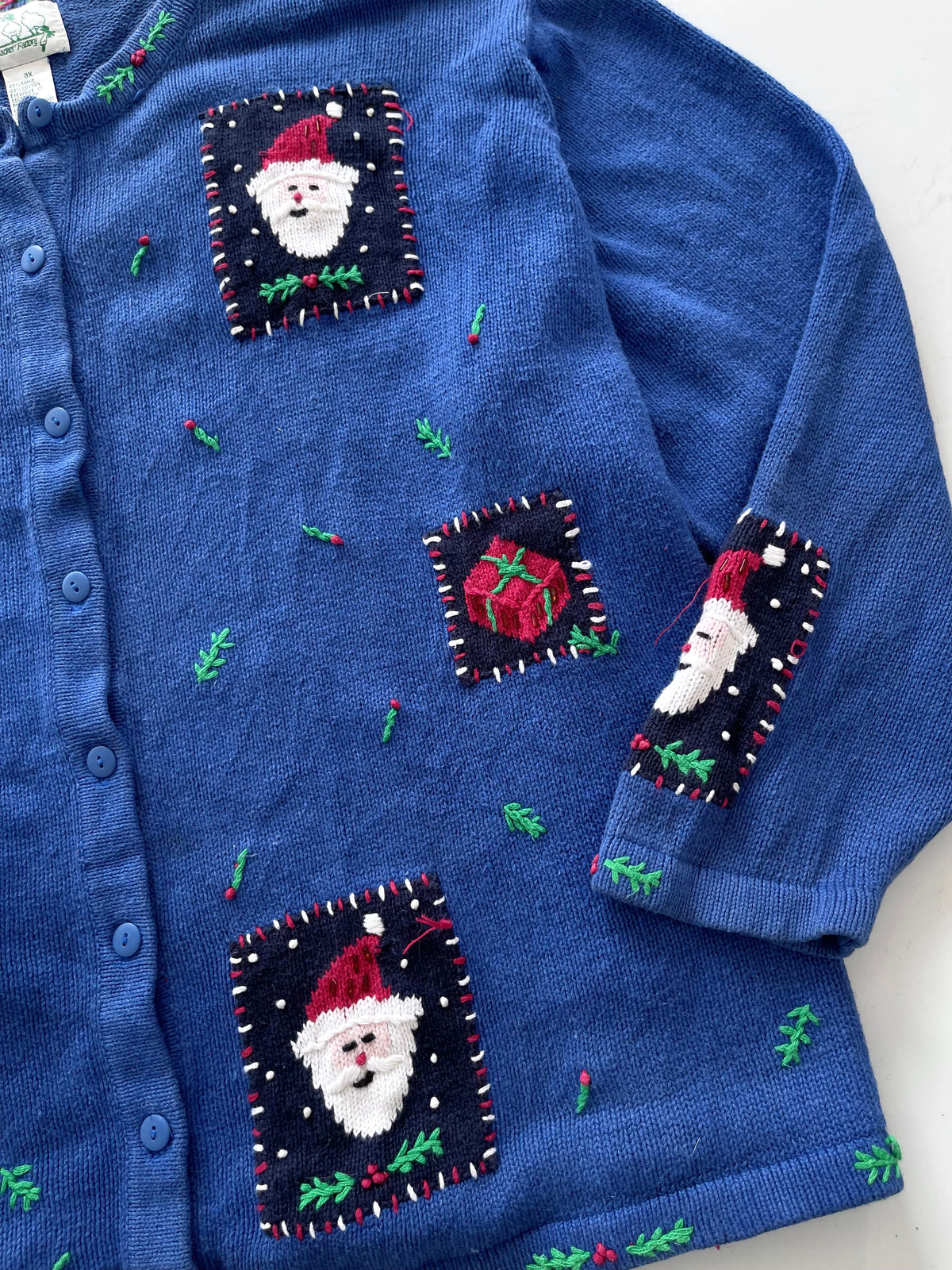 The Quacker Factory Christmas Embroidered Sweater-Bust 62