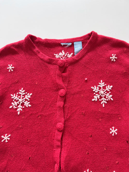 Christmas Embroidered Cardigan Sweater-Bust 46
