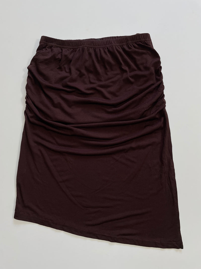 Coffee Ruched Skirt-Waist 28 to 32