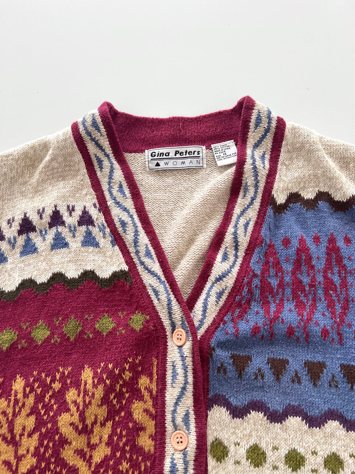 Gina Peters Embroidered Vest Sweater-Bust 50