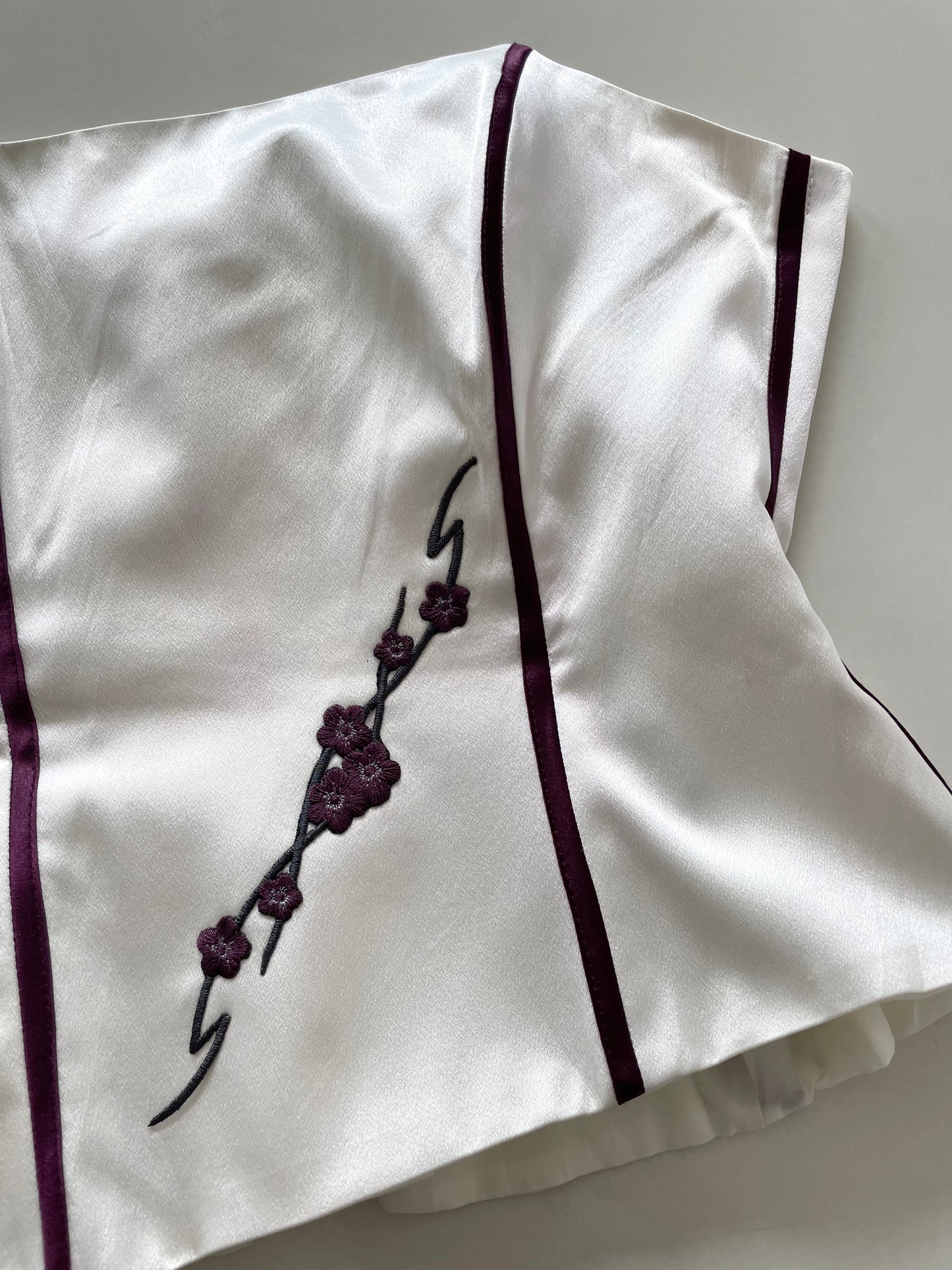 Fokus 100% Seide Silk Embroidered Corset Vintage Top-Bust 36