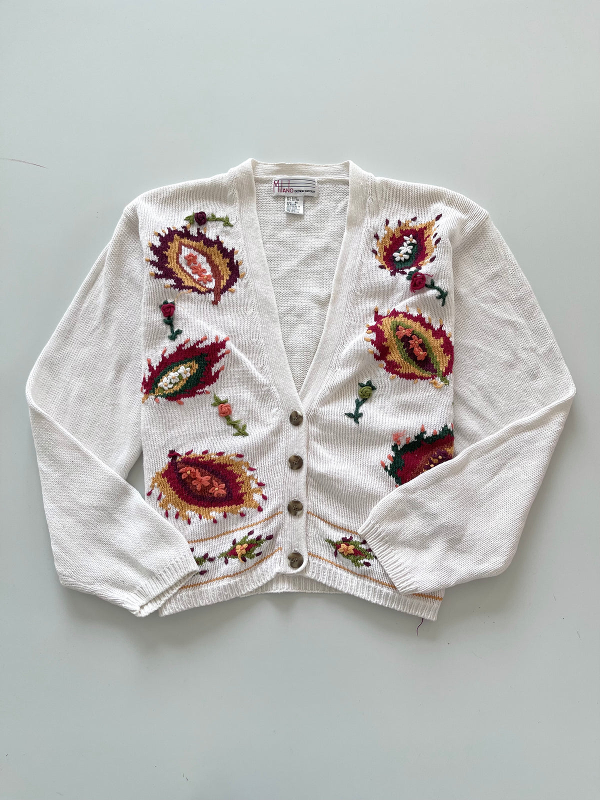 Milano Design Group Embroidered Cardigan Sweater-Bust 42