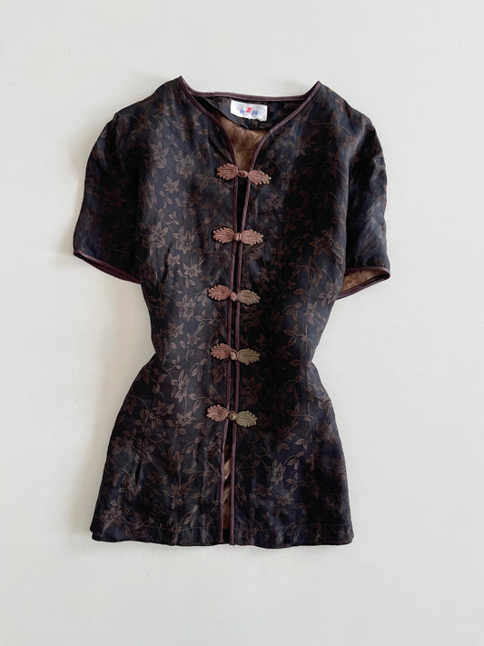 Jacquard Cheongsam Top-Bust 44