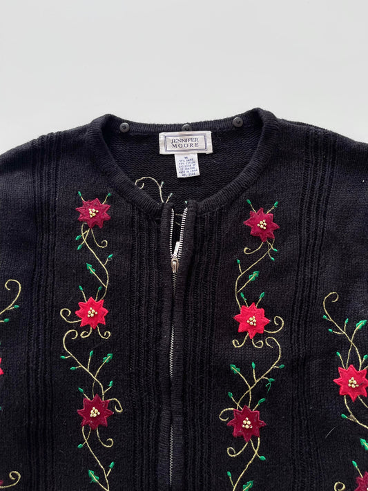 Jennifer Moore Embroidered Vintage Zipper-Bust 46
