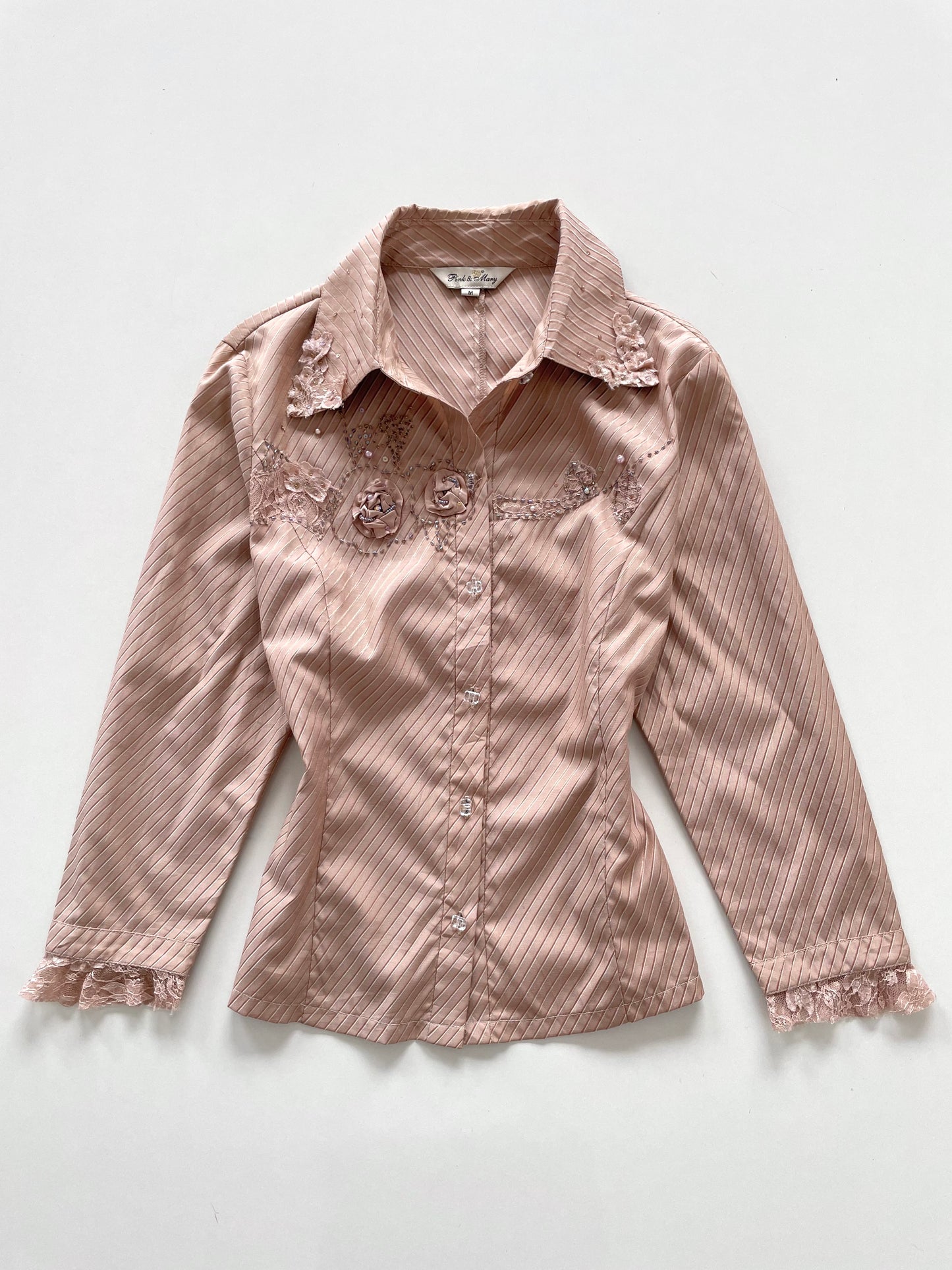 Pink & Mary Embroidered Vintage Shirt-Bust 38