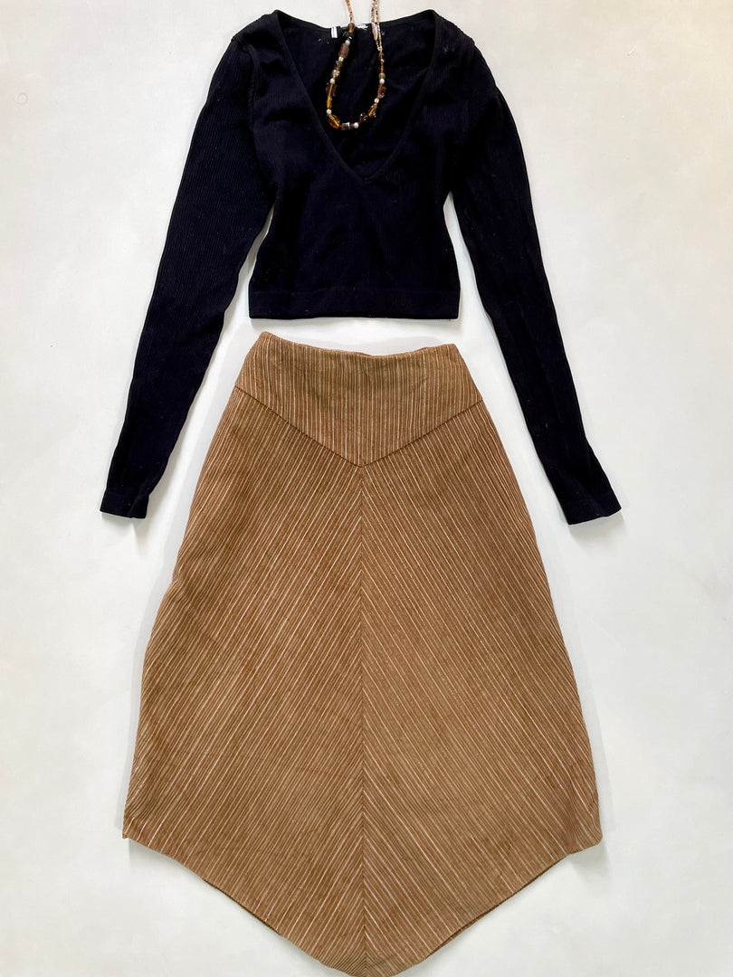 Vintage Corduroy Skirt-Waist 28