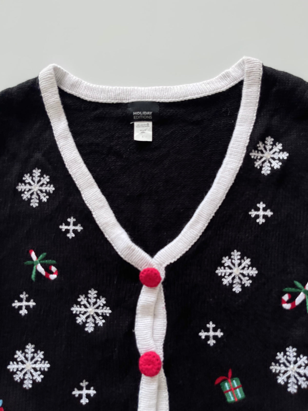 Holiday Editions Embroidered Christmas Vest Sweater-Bust 44