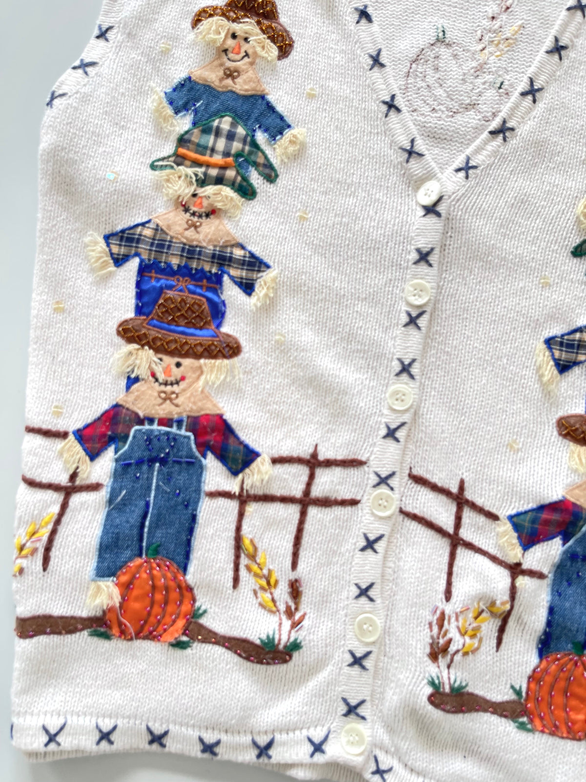 Bobbie Brooks Embroidered Vest Sweater-Bust 54